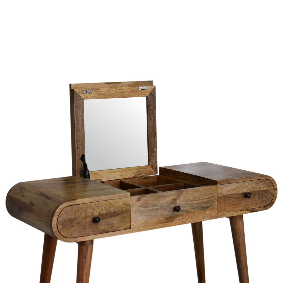 Elara Rounded Mango Wood Dressing Table