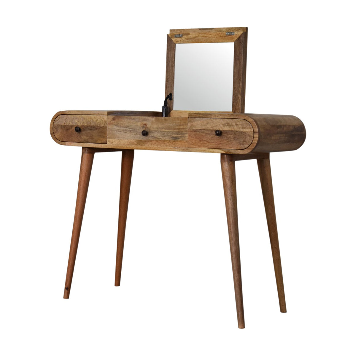 Elara Rounded Mango Wood Dressing Table