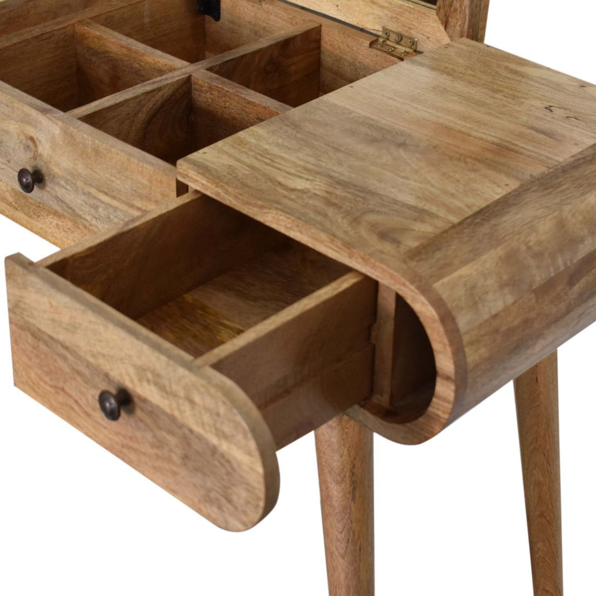 Elara Rounded Mango Wood Dressing Table