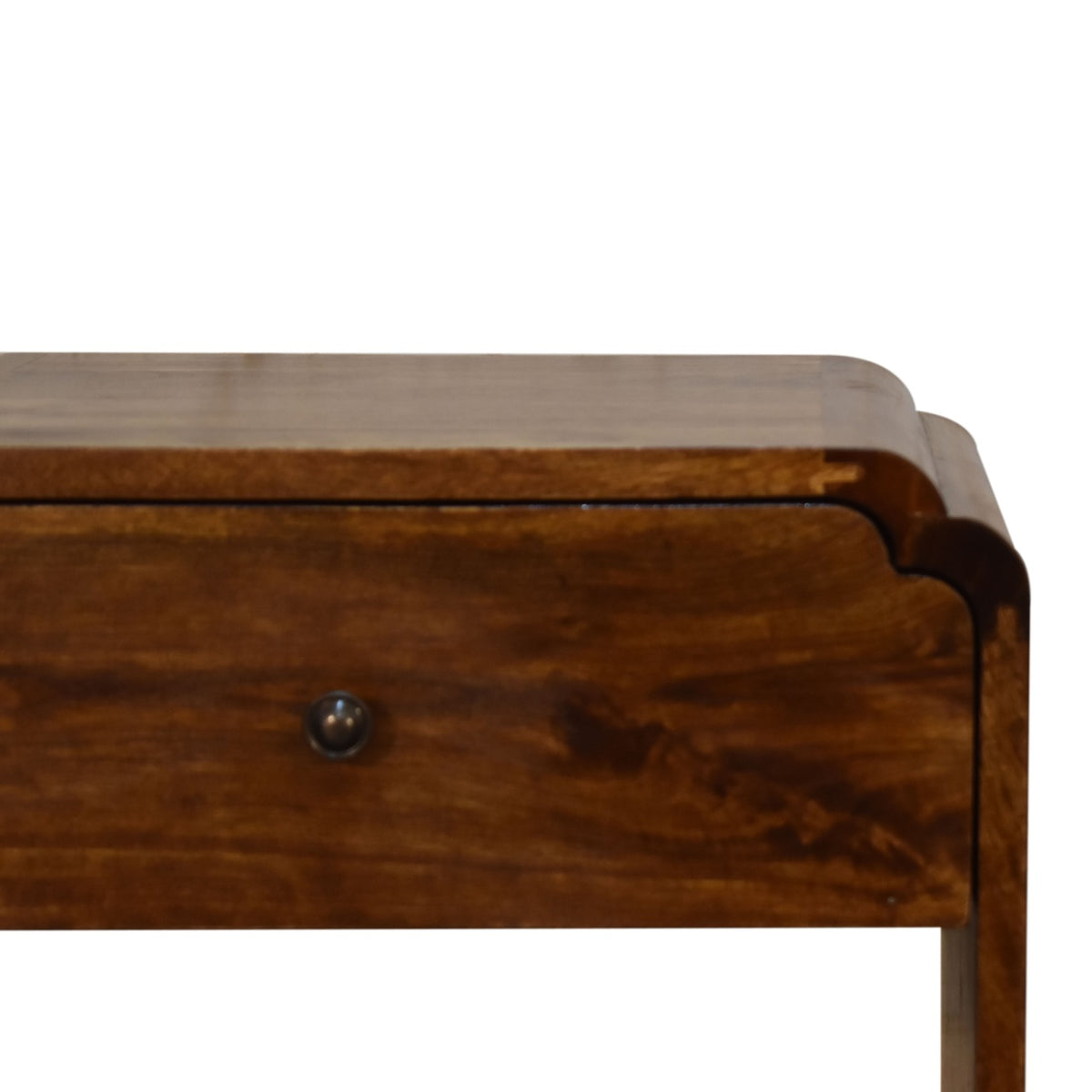 Newton Curved Mango Wood Bedside Table
