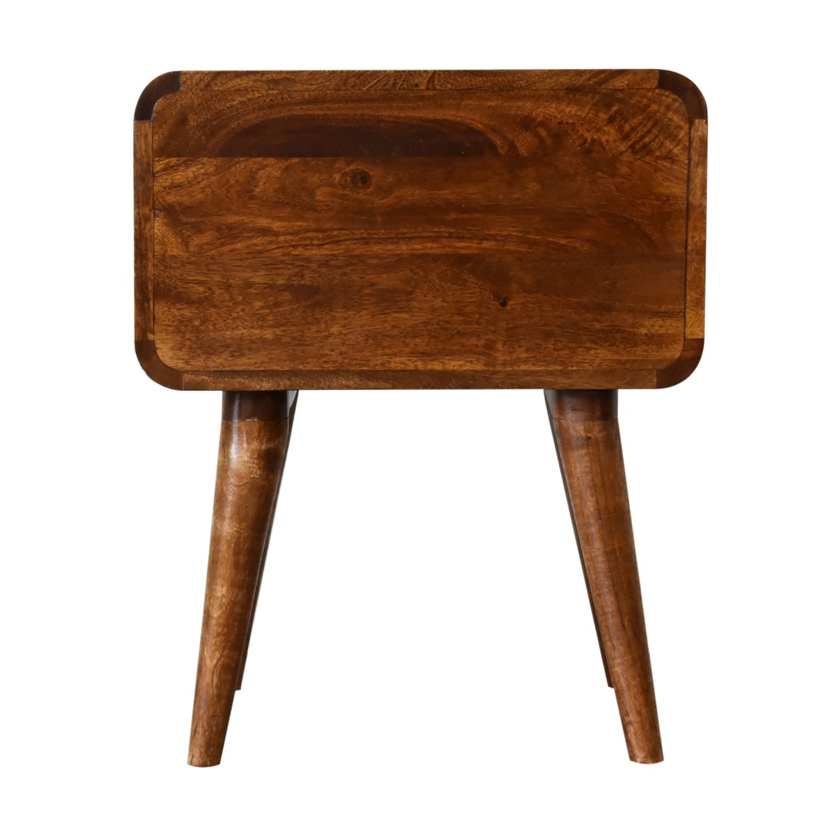 Hadley Curved Chestnut Bedside Table