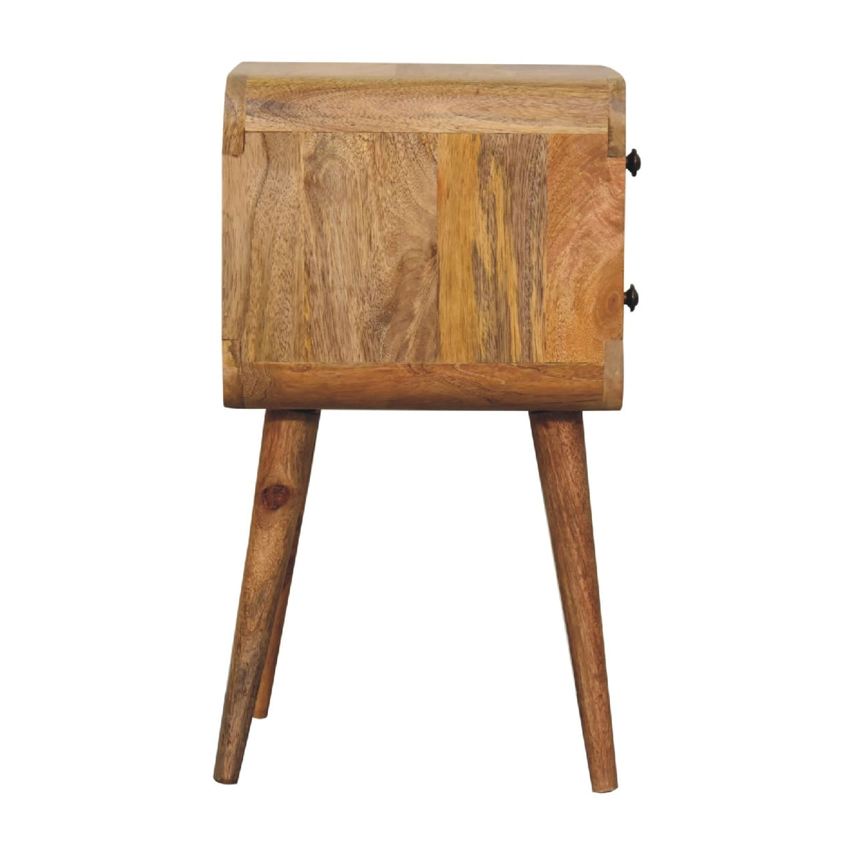 Luna Mini Curved Mango Wood Bedside Table