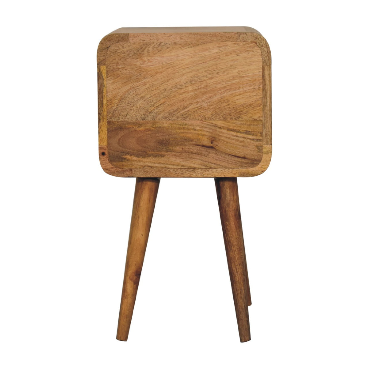 Luna Mini Curved Mango Wood Bedside Table