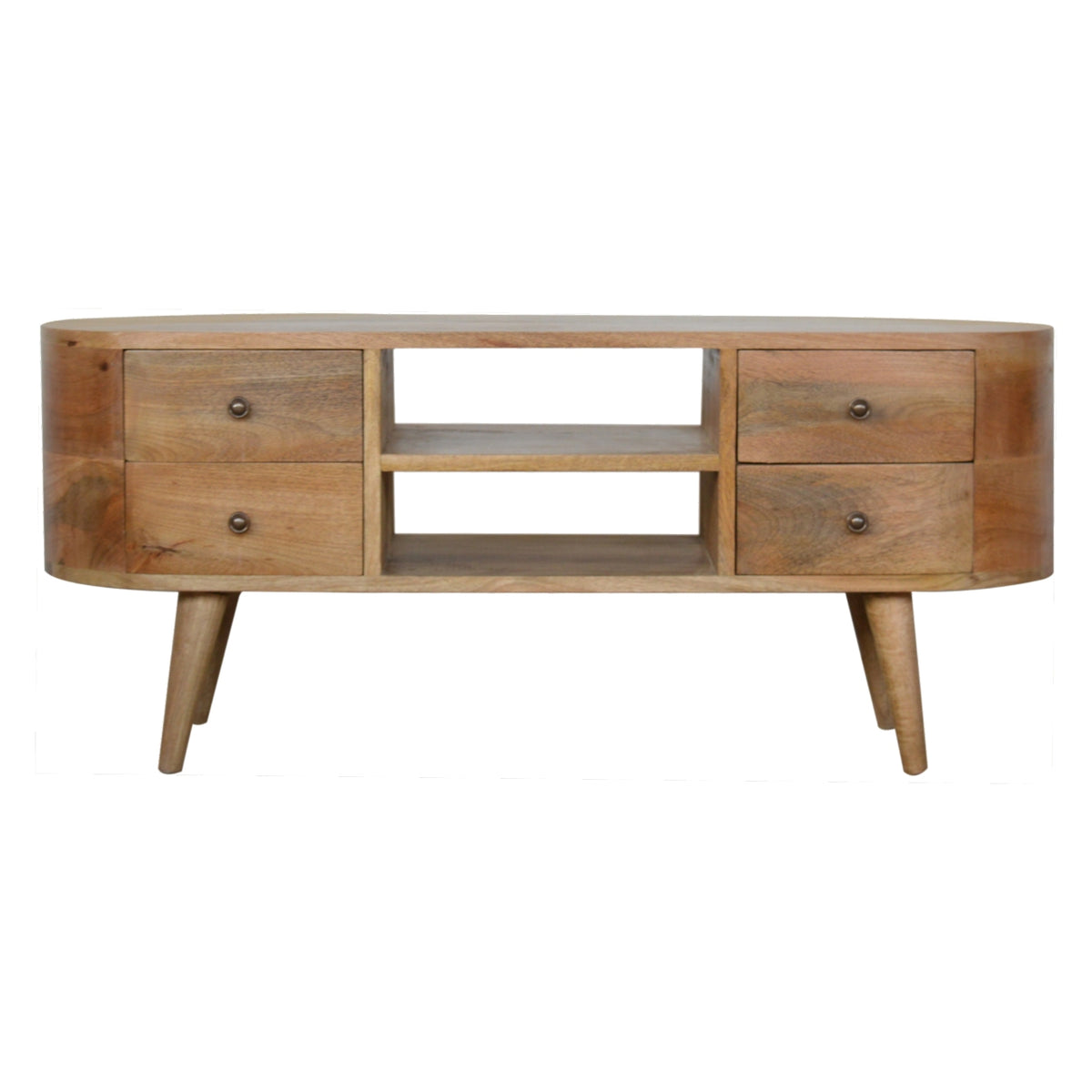 Luna Rounded Mango Wood Media Unit
