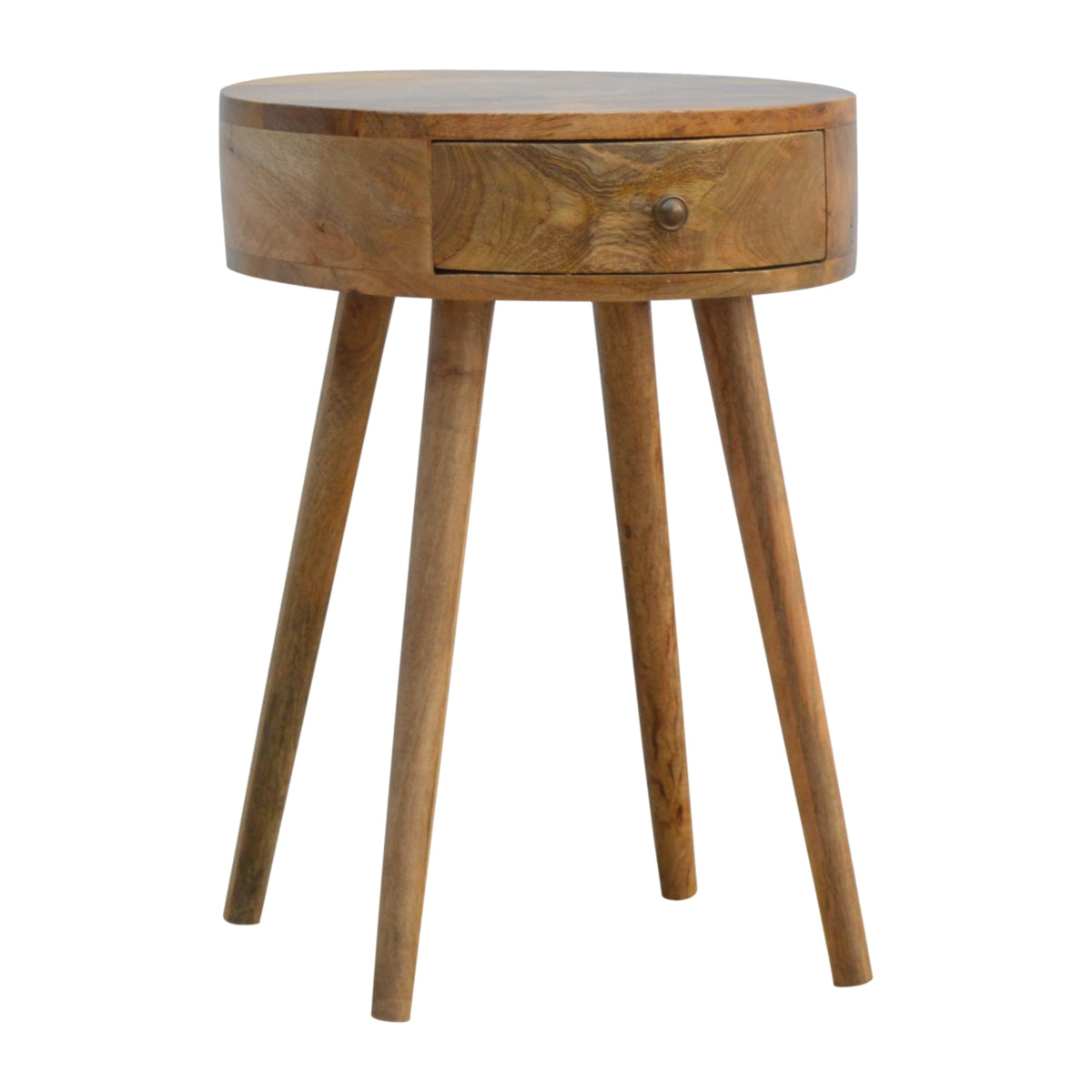 Elara Nordic Round Bedside Table