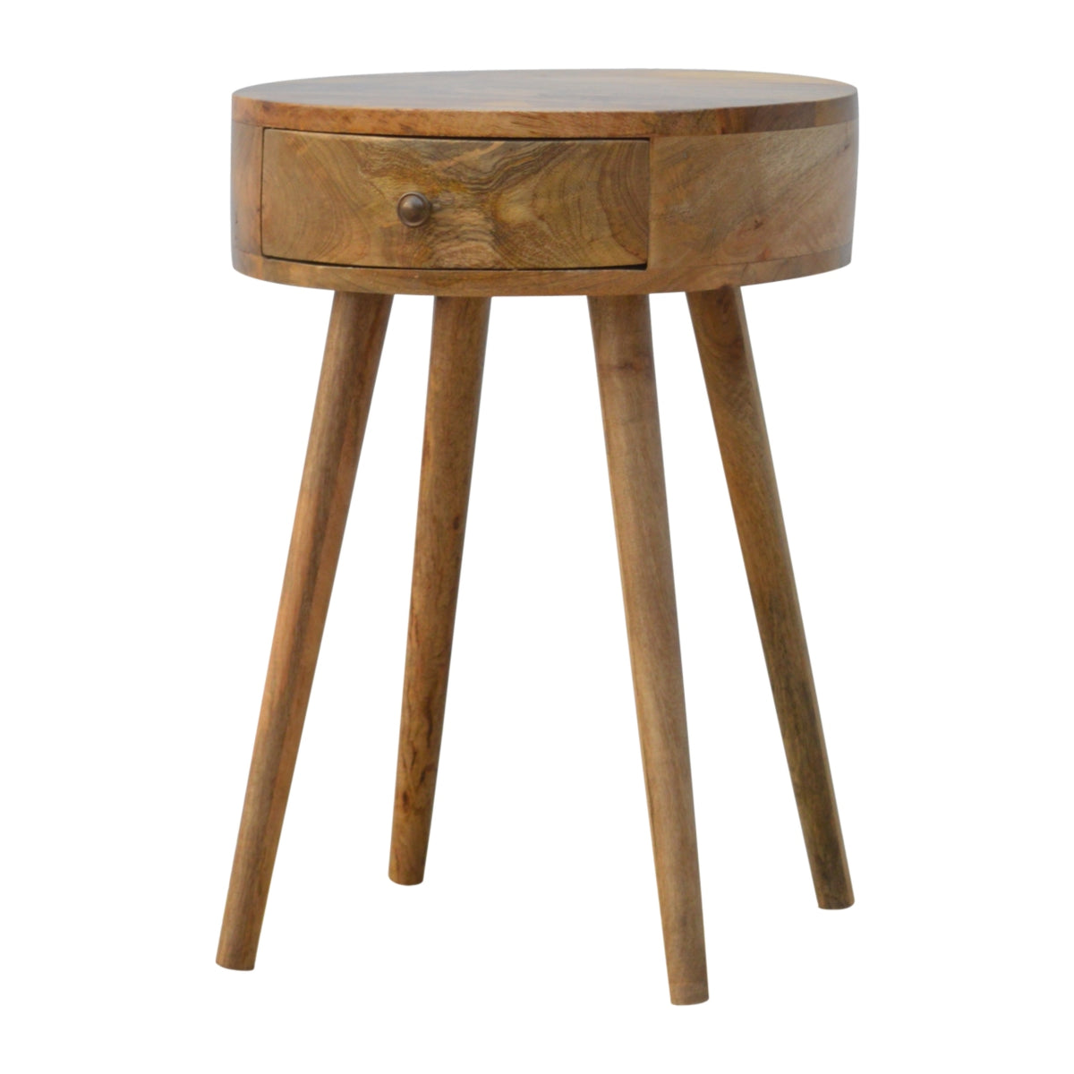 Elara Nordic Round Bedside Table