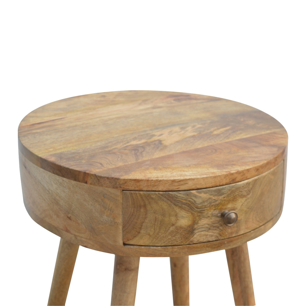 Elara Nordic Round Bedside Table