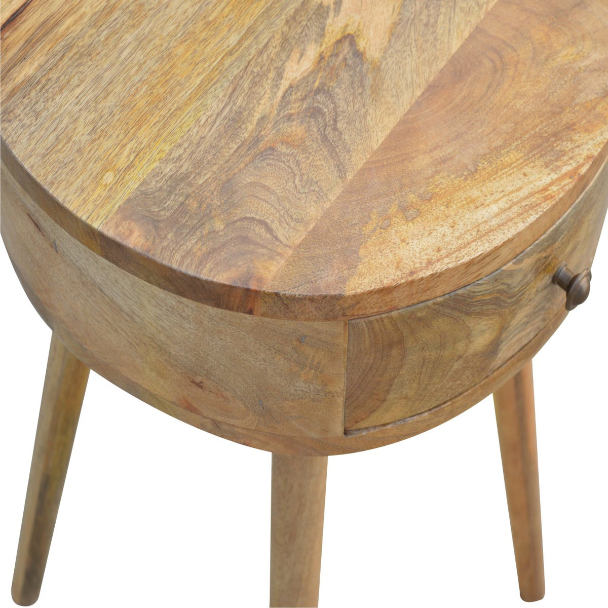 Elara Nordic Round Bedside Table
