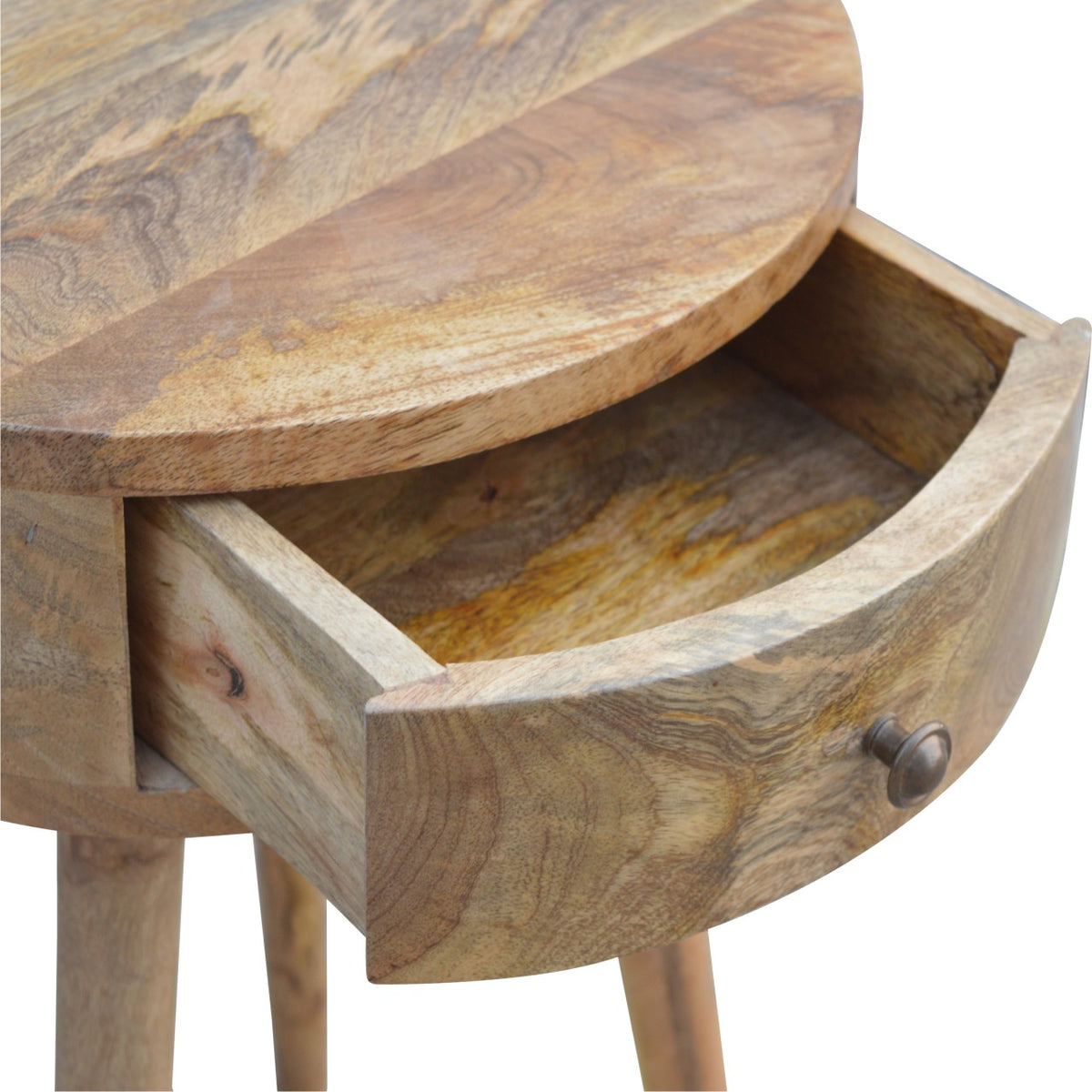 Elara Nordic Round Bedside Table