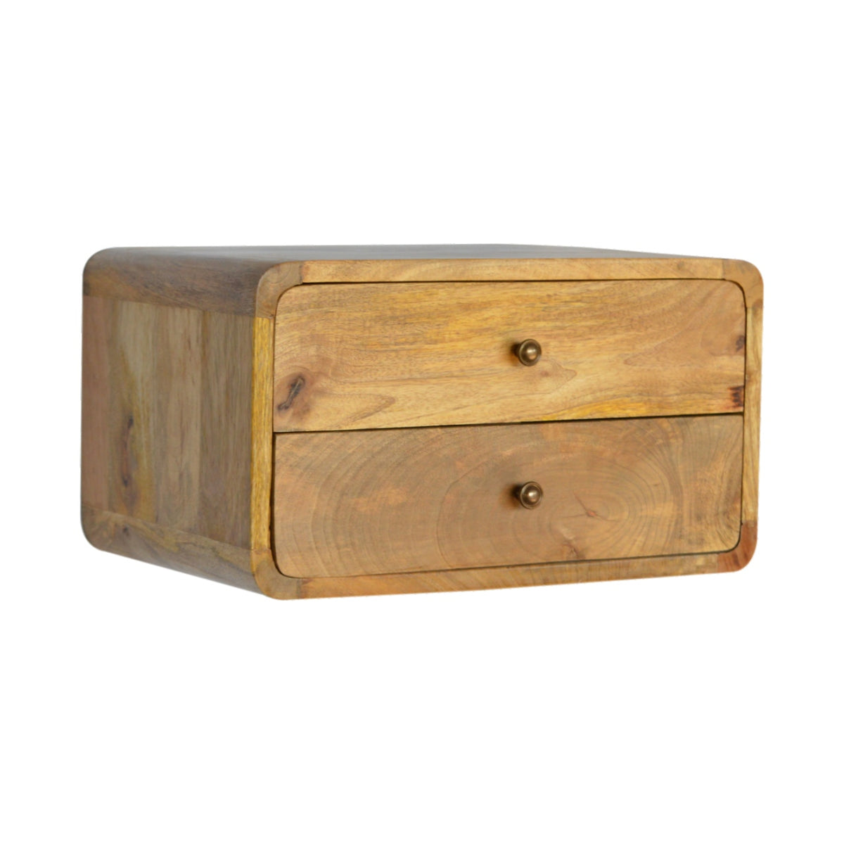 Solis Floating Mango Wood Bedside Table