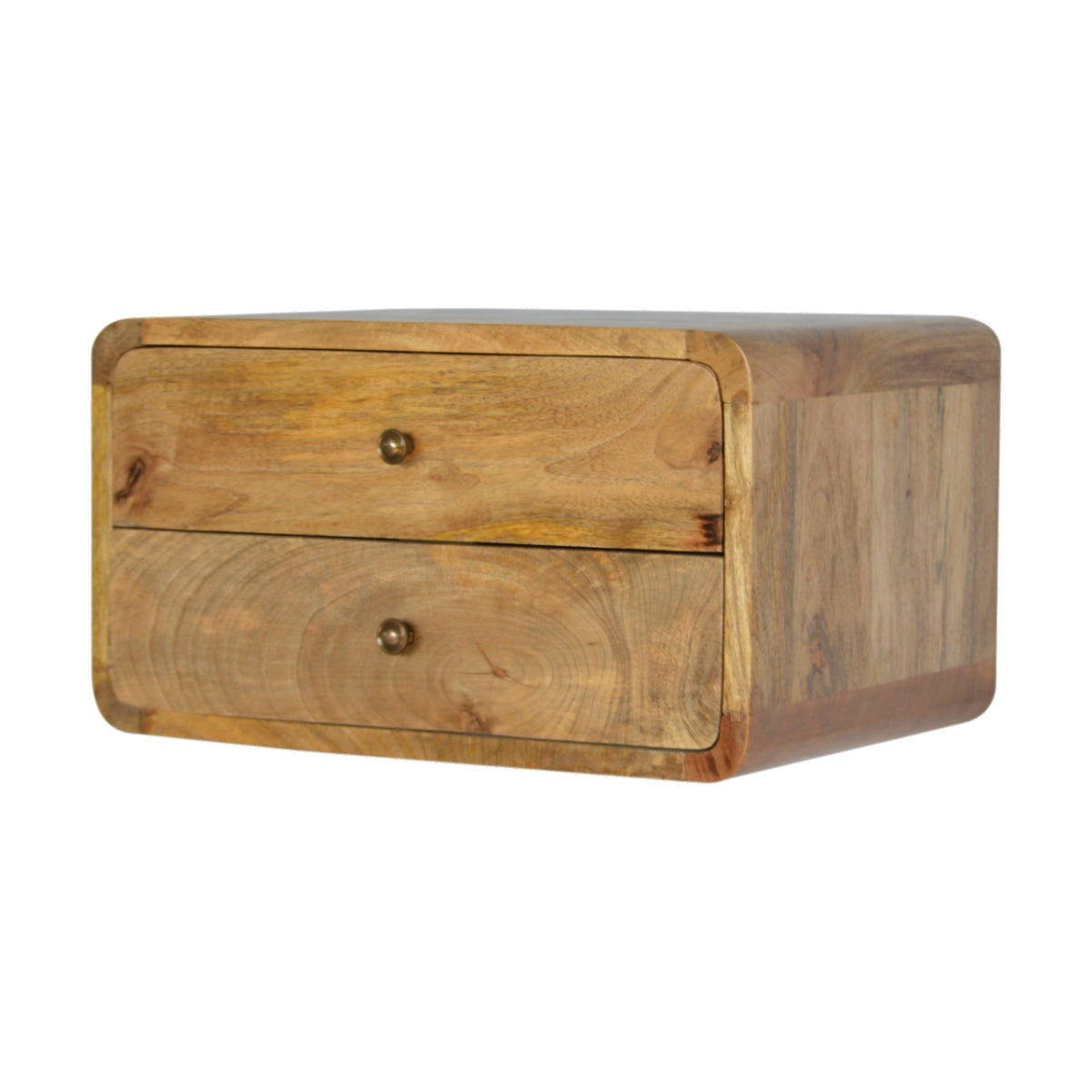 Solis Floating Mango Wood Bedside Table