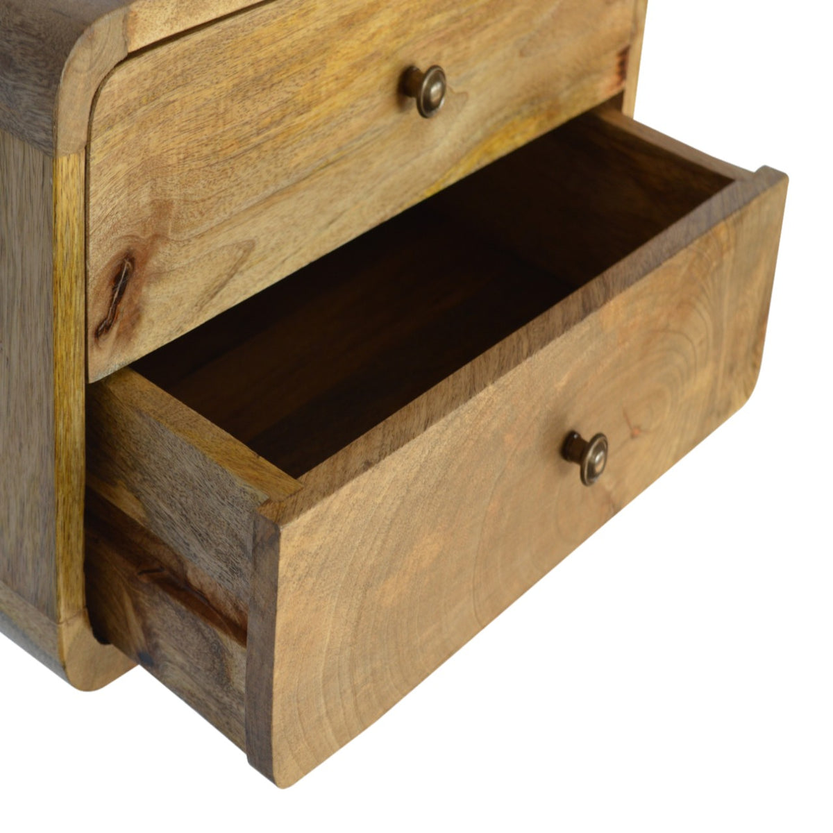 Solis Floating Mango Wood Bedside Table