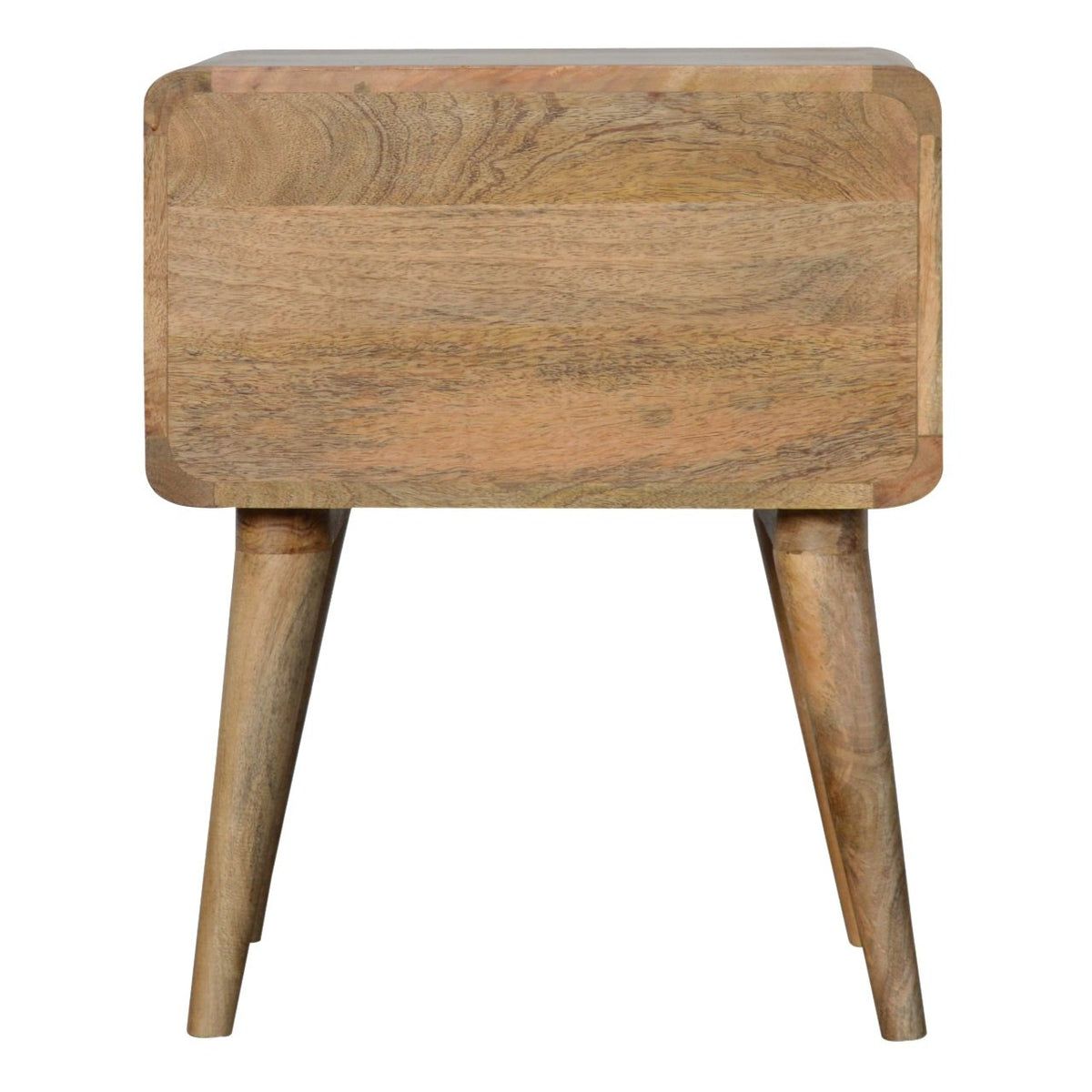 Aurelia Curved Mango Wood Bedside Table
