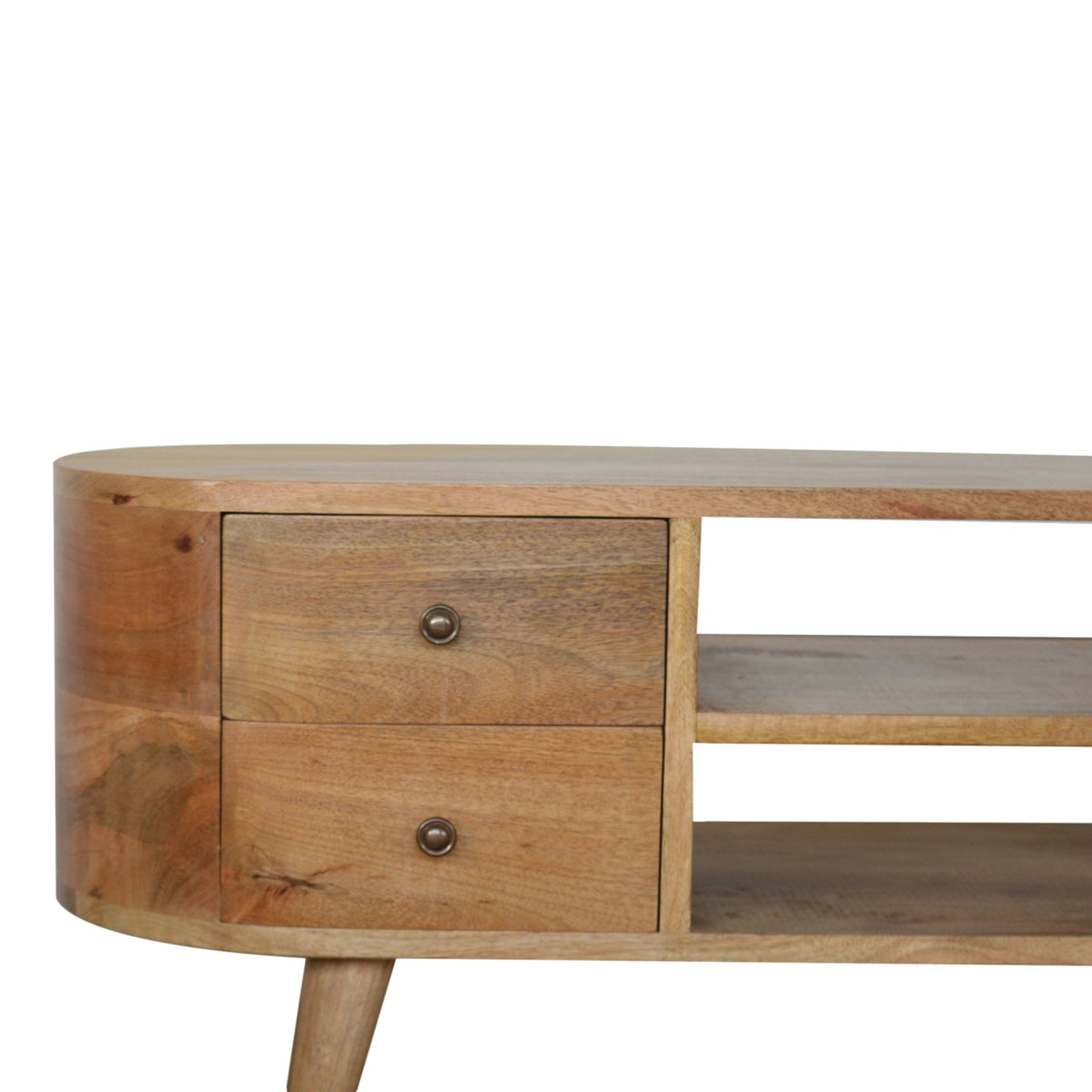 Luna Rounded Mango Wood Media Unit