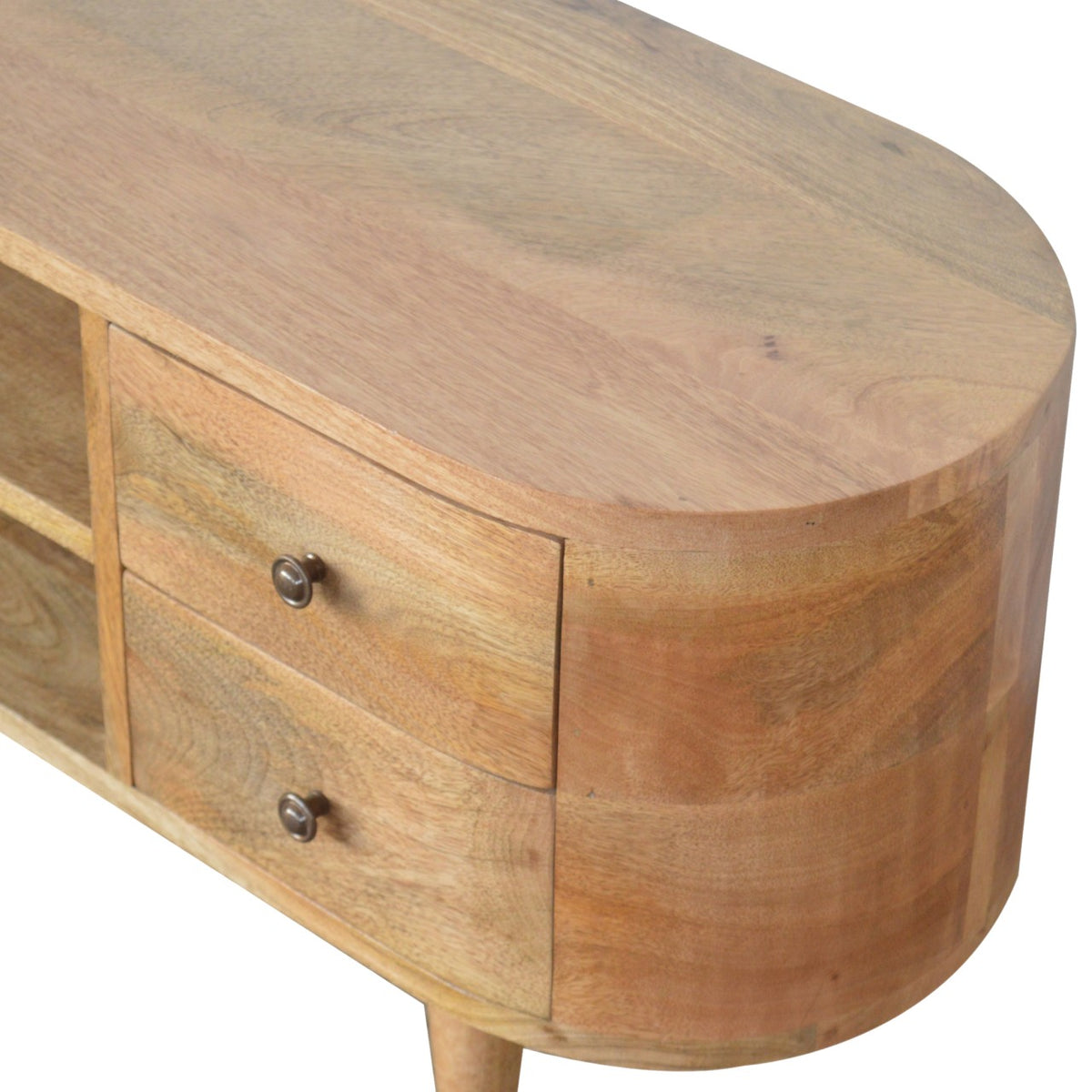Luna Rounded Mango Wood Media Unit