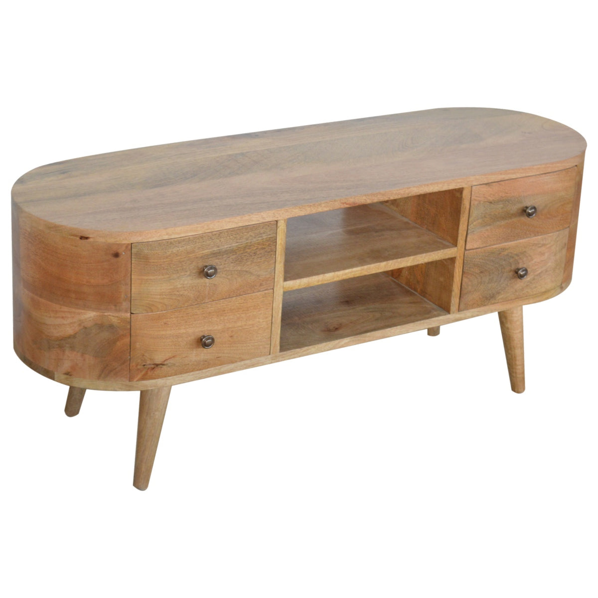 Luna Rounded Mango Wood Media Unit