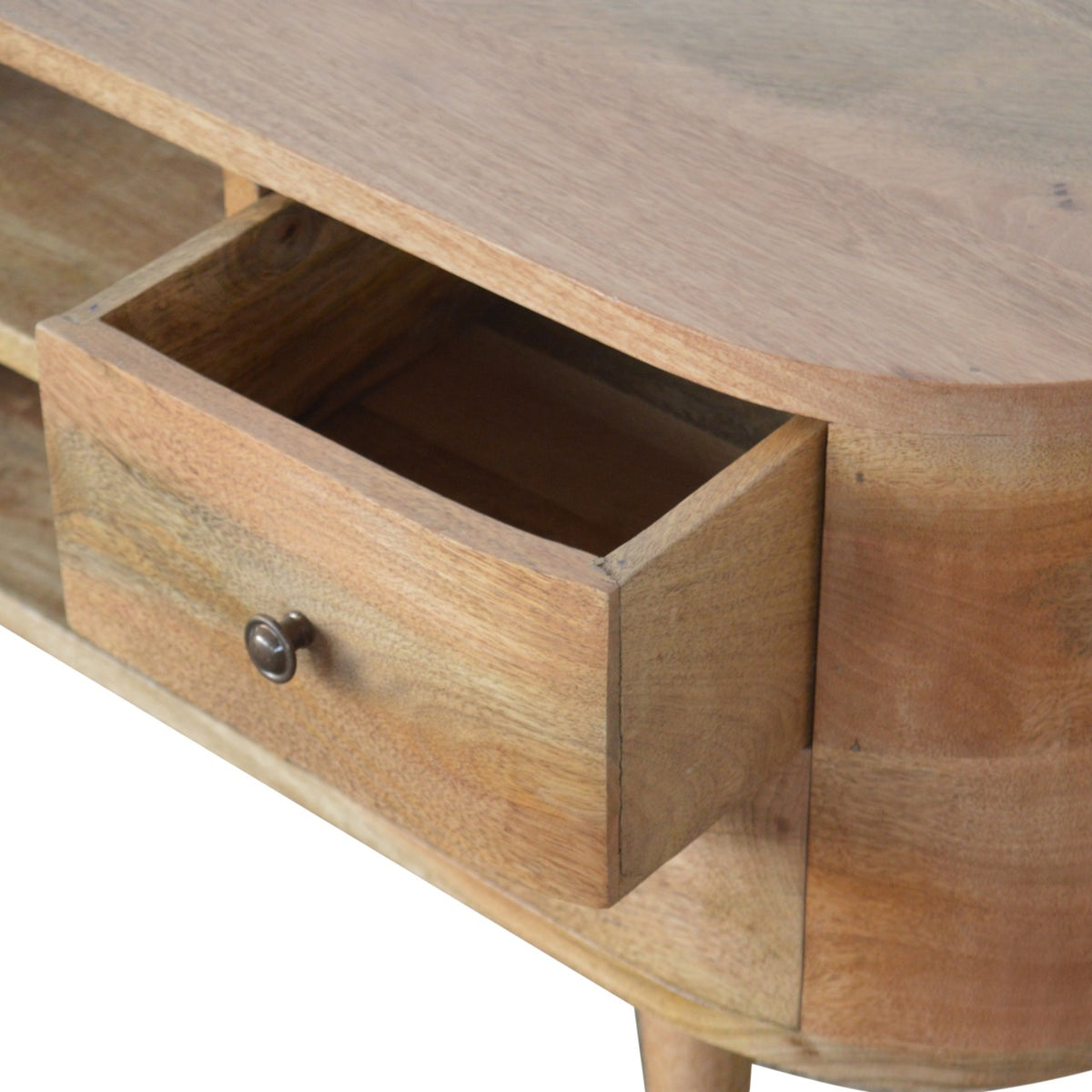 Luna Rounded Mango Wood Media Unit